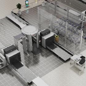 Airport Security Doors model